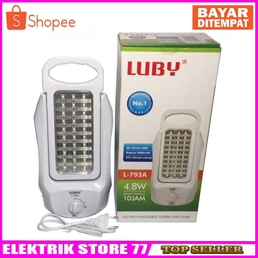 Lampu LED Rechargeable Emergency Lamp Luby L-793A