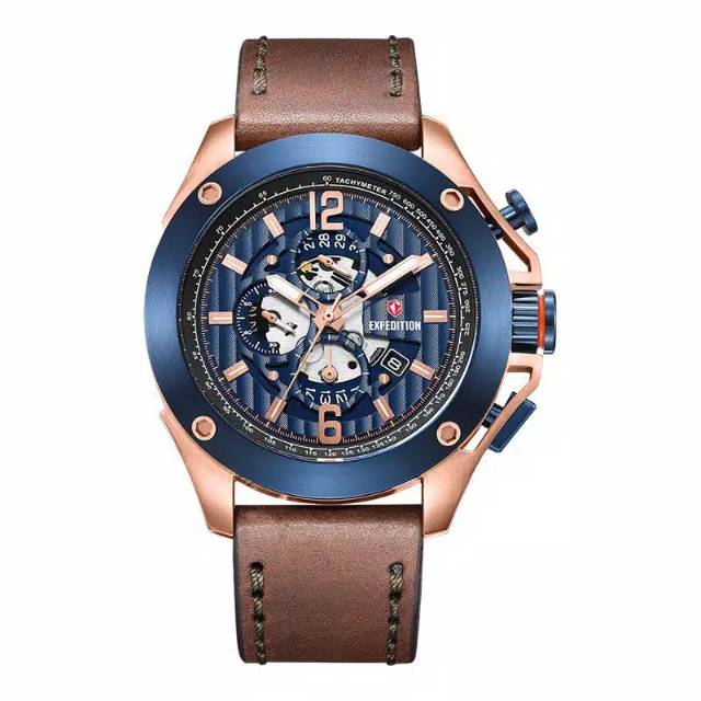 Expedition E 6697 MC LURBU Chronograph Original Pria [Rosegold/Blue]