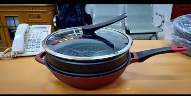 Wajan , Panci Kukus , Steamer ,  Panci Multifungsi  , Use WOK 32cm