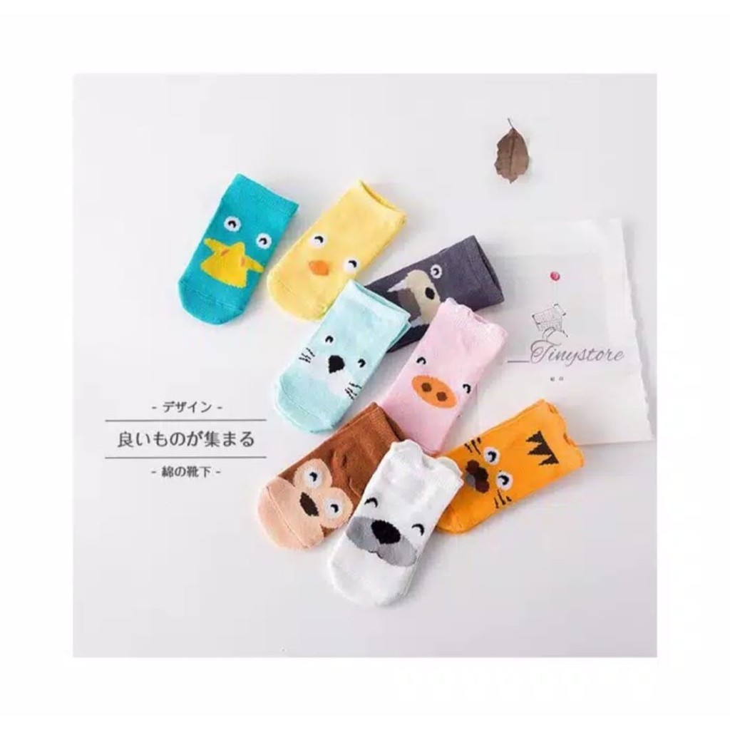 kaos kaki bayi karakter - Kids Socks Cute Animal KK-03