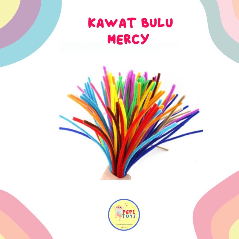 Pipe Cleaner / Kawat Bulu Mercy - Mainan Edukasi Anak