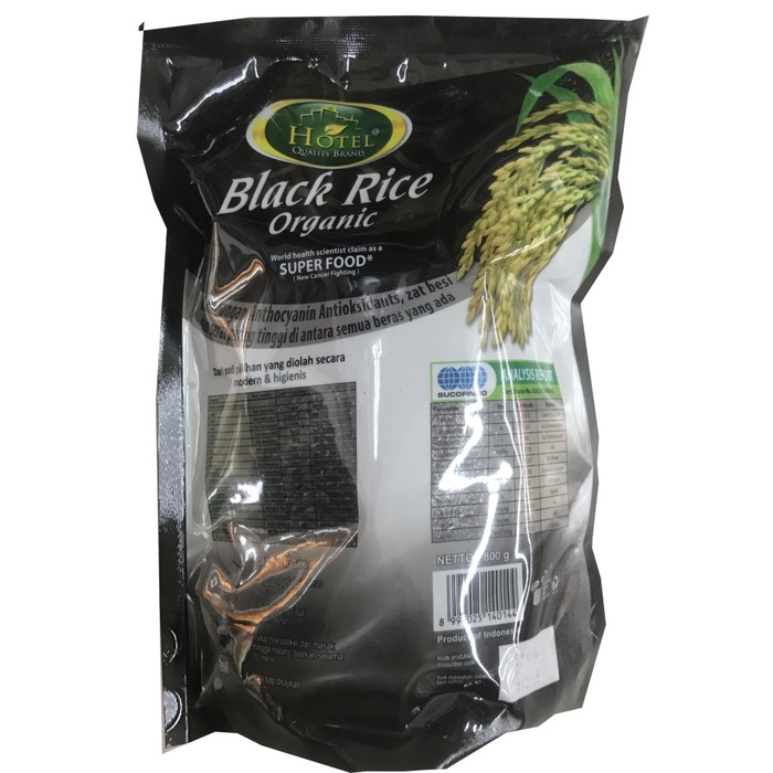 

978Eq1W Black Rice Organic Hotel Quality Brand Beras Hitam Organik 800Gr WQ012