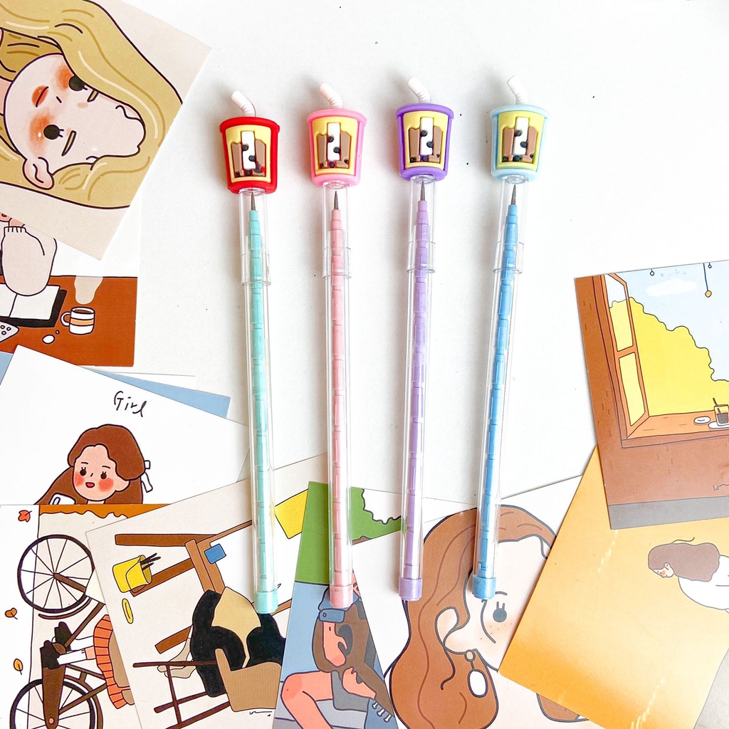 

BEST SELLER PENSIL SUSUN / PELOR / PELURU KARAKTER BOBA MILK TEA BUBBLE TEA LUCU MURAH READY COD