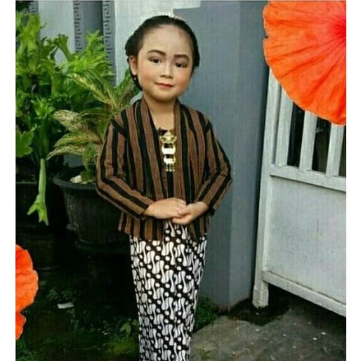 COD...!!! Setelan Kebaya Lurik Anak &amp; Jarik Instan - Ukuran Bayi 0-12 Tahun #Adat #Jawa #Tradisional