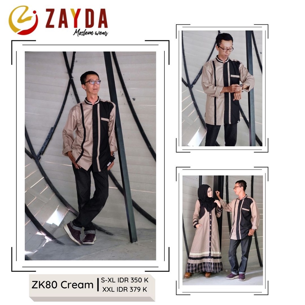 KOKO DEWASA SARIMBIT ZAYDA ZG80 CREAM MILO ORIGINAL KEKINIAN MODERN TRENDY SIMPLE ELEGANT MODIS STYL