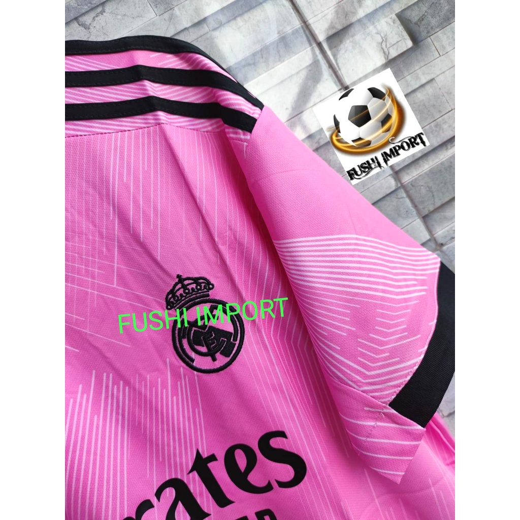 Jersey Baju Bola Madrid Kiper Goalkeeper Special PINK 2022 Grade Ori