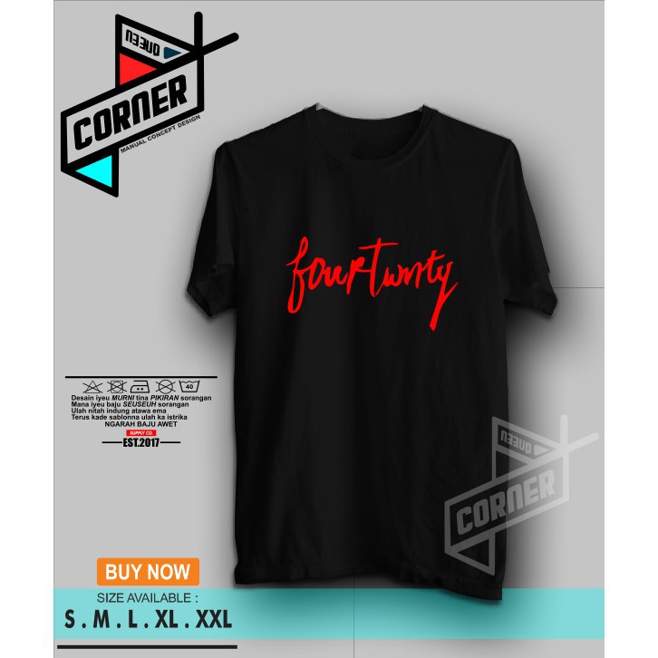 kapake concept original Kaos Band FourTwnty 420 Musik Tshirt Distro Baju Atasan Unisex Combed 30s