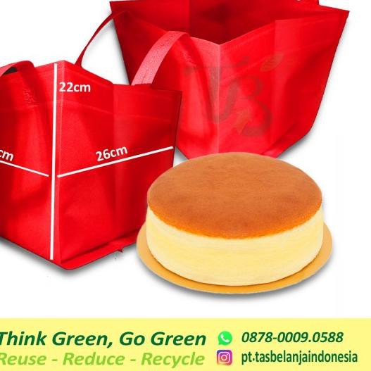 

✬ TAS KUE DAN NASI BOX KOTAK DARI SPUNBOND TBI NON PAPER BAG 25x25x22 cm - Hijau ♘