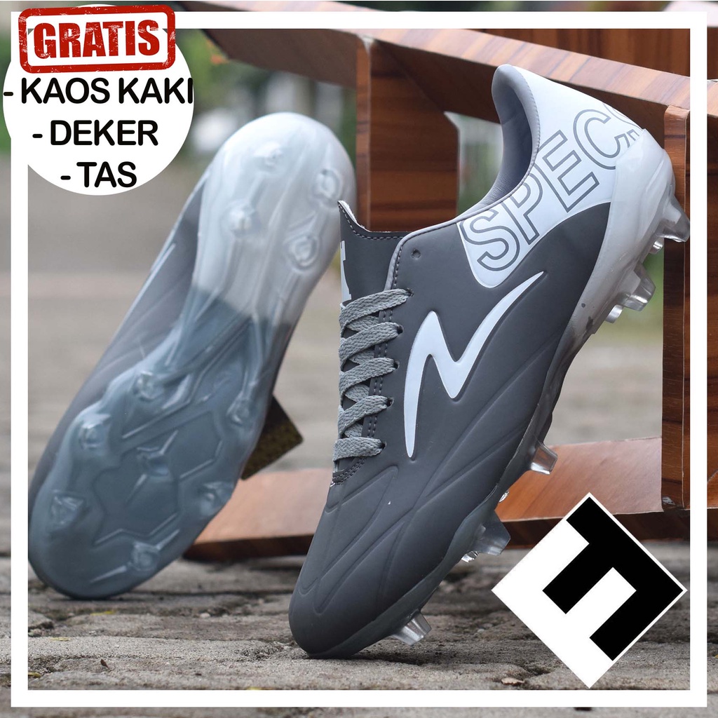 Sepatu Bola Specs Estadio Raider Grade Ori Made In Indo In White-Grey-1