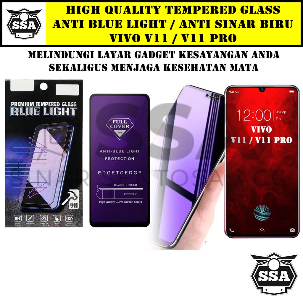 Tempered Glass VIVO V11 / V11 PRO Anti Blue Light Anti Sinar Biru V11PRO Ori Original Hp Temper Anti Lecet Gores TG