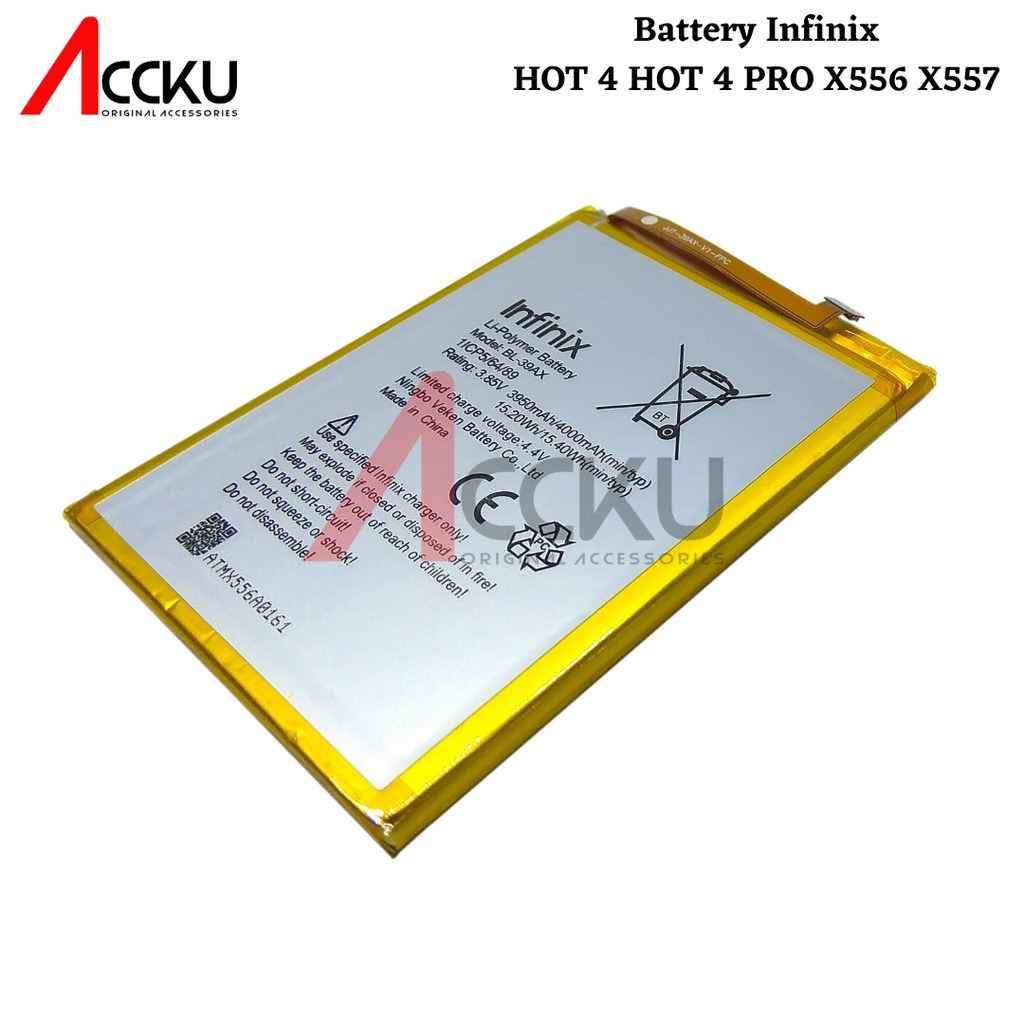 Baterai infinix HOT 4 PRO infinix X556 X557 battery infinix BL-39AX