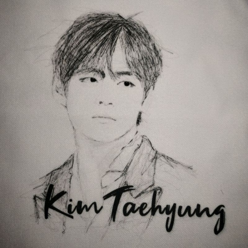 Tote Bag Kanvas Resleting Kim Taehyung BTS