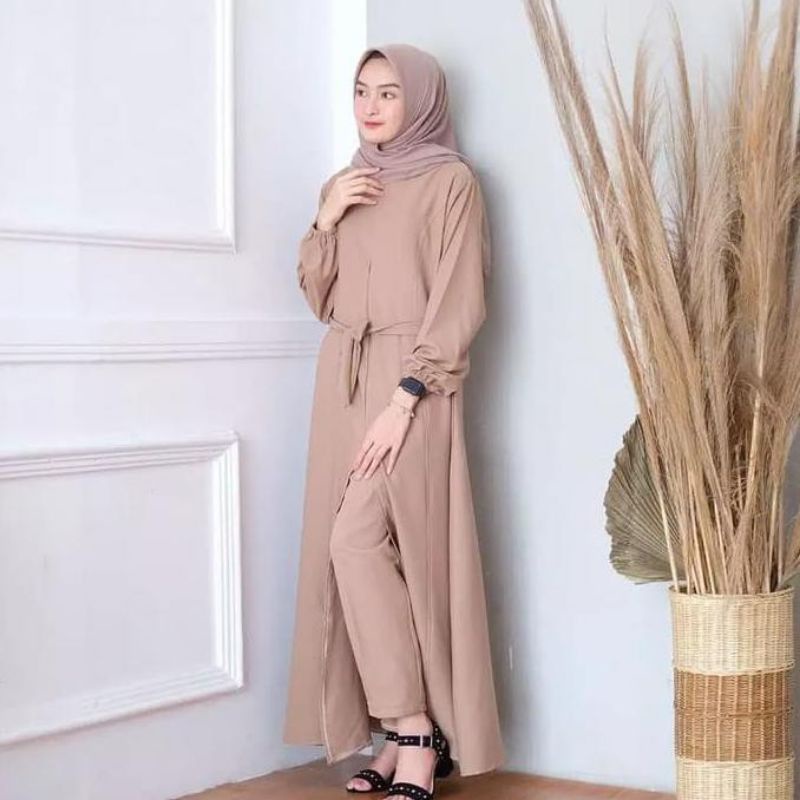 gamis panjang dan setelan celana cantik