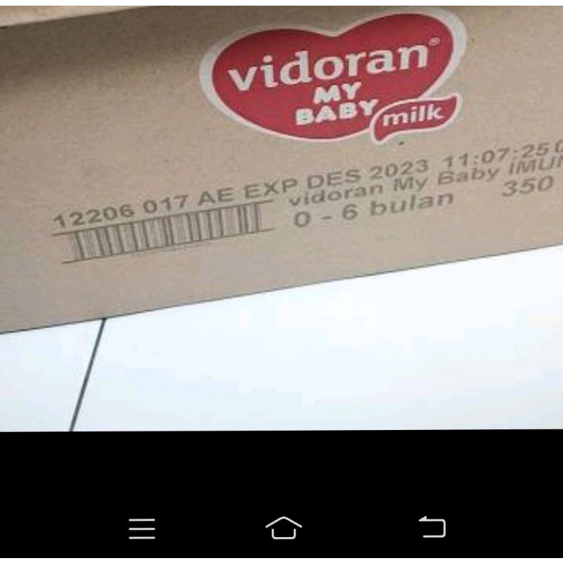 vidoran 0-6 bulan 350 gram isi 24