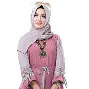 Maxi RENATA Gamis Syari Tanpa Hijab-DUSTY PINK