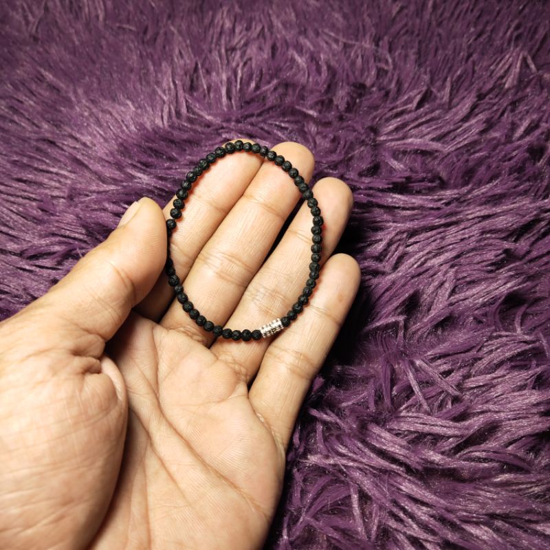 GELANG JENITRI RUDRAKSHA MUKHI 5 HITAM 1 _2 MM