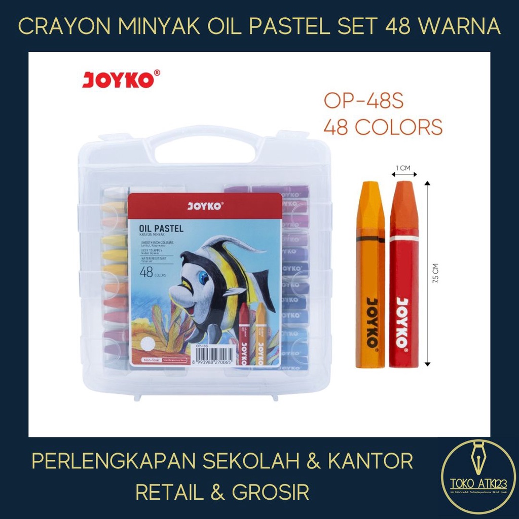 Crayon Oil Pastel Krayon Minyak TiTi Joyko 48 Warna