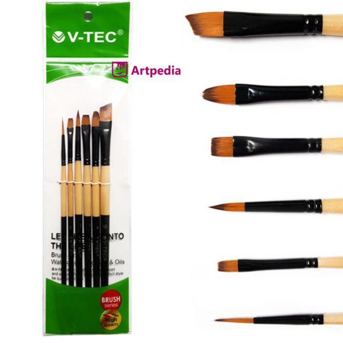 

HOT SALE V-Tec Brush A520 Set 6 / Kuas Lukis Set isi 6