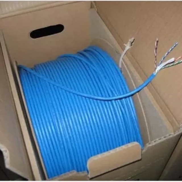 Indoor Commscope Kabel LAN UTP cat.6 305 meter jaket biru | AMP cat6 ORIGINAL Commscope