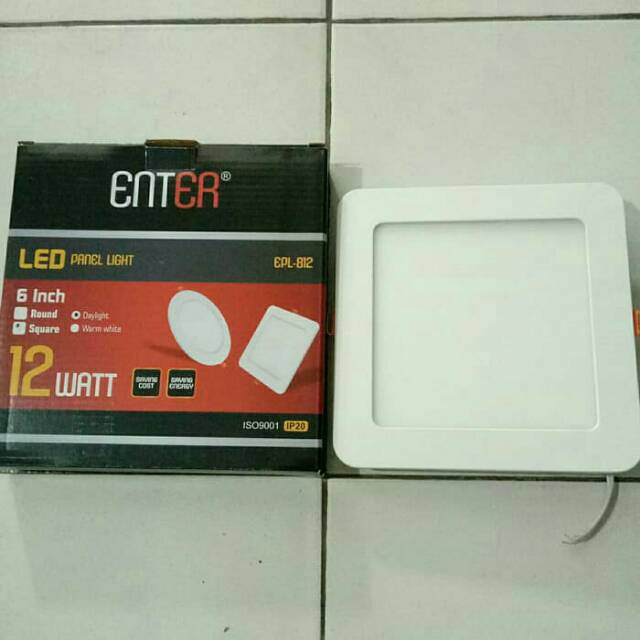 Lampu LED panel IB downlight led kotak 12 watt lampu plafon set