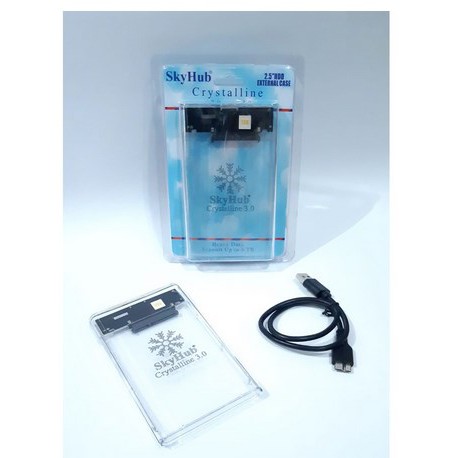 HDD / SSD CASE EXTERNAL ENCLOSURE 2.5&quot; STD USB 3.0 SKYHUB CRYSTALLINE