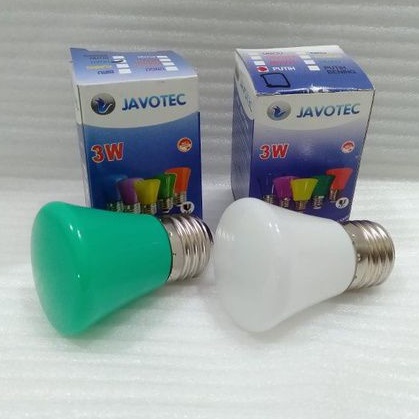 Lampu Led Jambu/Bohlam Warna Warni Model Prisma/Kotak 3W Javotec