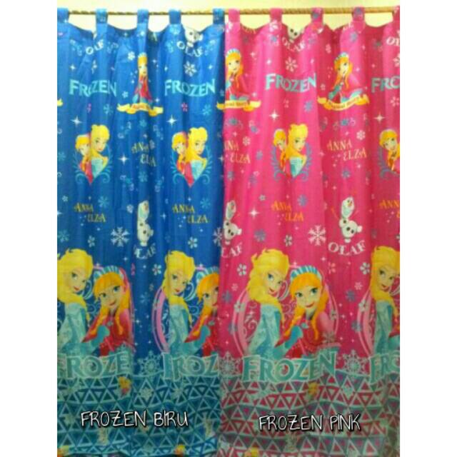 Gorden anak/gorden karakter/gorden katun premium motif frozen lover