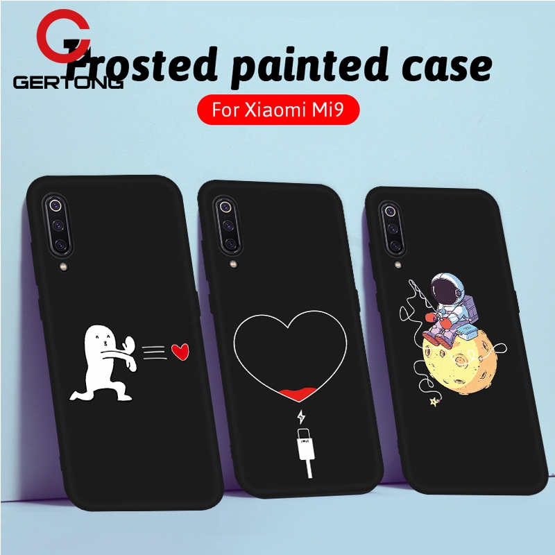 Casing Soft Case TPU Hitam  Motif Kartun Warna  Hitam  Matte 