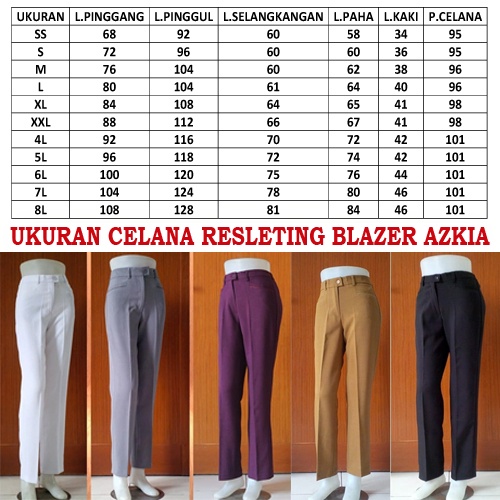 setelan blazer ungu tua brand azkia set rok span dan celana kancing