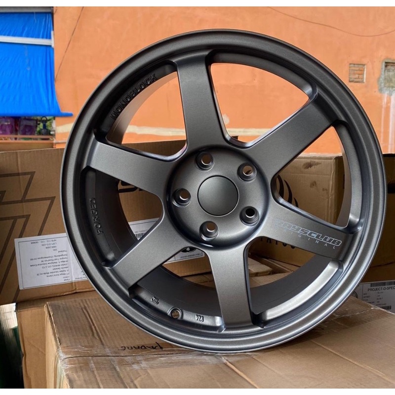 Velg TE37 Flow Forming R17 Warna Gunmetal