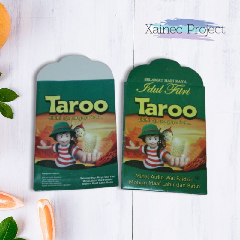 

Amplop Lebaran idul fitri motif Taroo disini uangnya kak 1 pak isi 10 pcs