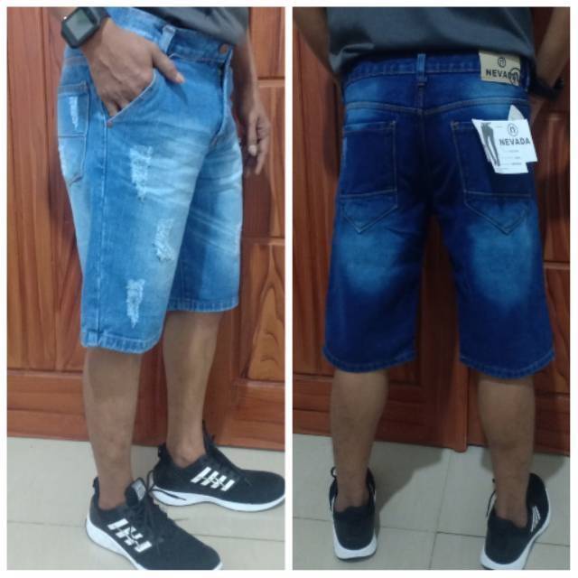 CELANA JEANS PENDEK SOBEK CELANA PENDEK JEANS PREMIUM