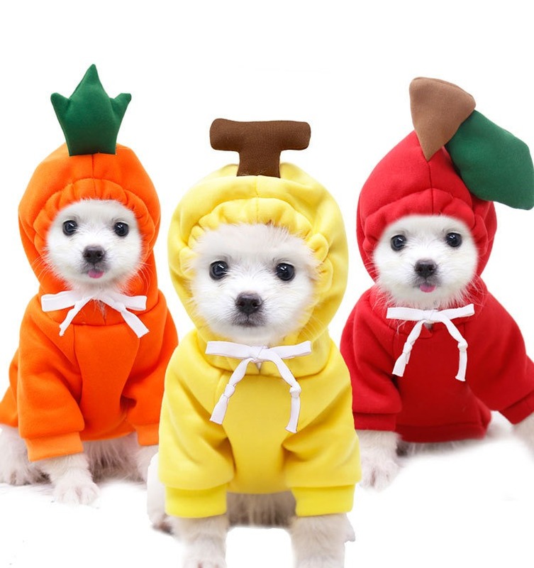 ★〓YUFeiPet〓★ Spring and Summer Cartoons Cute Fruit Pattern Pet Jacket Suitable for Chihuahua Bichon Small and Medium Pet Dog Clothes