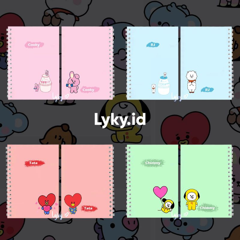 

Notebook/Jurnal A5 80 gsm BT21 grid-dot-polos