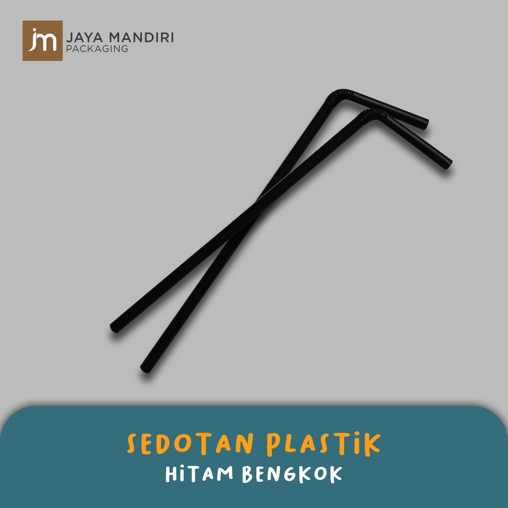 Sedotan Plastik Hitam Bengkok / Straw Minuman (KILOAN)