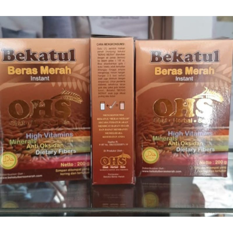 Beras Merah OHS Instan 200gr - Bekatul Beras Merah Original