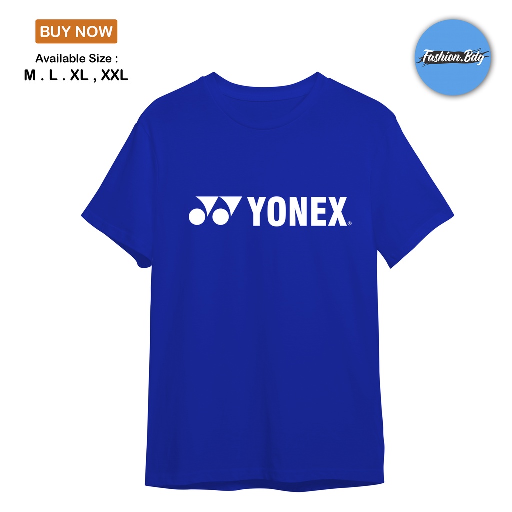 BAJU KAOS PENDEK PRIA BAJU BADMINTON YONEX KATUN COMBED 30S TERLARIS