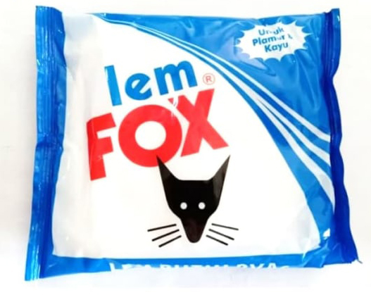 Lem Fox Putih Sachet Untuk Kayu Kertas Kain HPL Plywood Slime DIY Keranjinan Aksesoris Sepatu dll