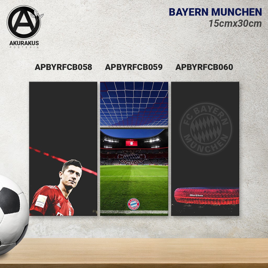 WALL DECOR HIASAN DINDING POSTER BAYERN MUNCHEN FC APBYRFCB058-060
