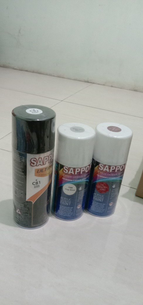 Fine Silver 7590 Dasaran Silver -- Sapporo Spray Paint Cat Semprot Aerosol