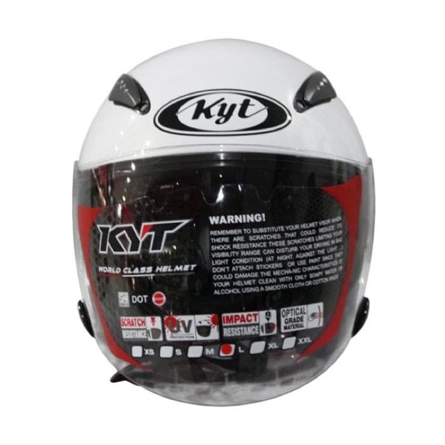 Helm kyt galaxy slide double visor halface white