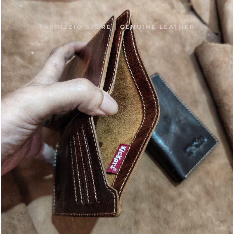 dompet stand pria | dompet berdiri kulit asli