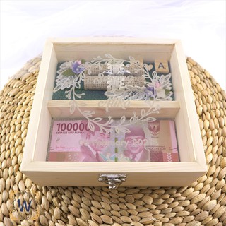 KOTAK  MAHAR  UANG LOGAM  MULIA  RUSTIC SESERAHAN LAMARAN KAYU   KOTAK  MAHAR  UANG LOGAM  MULIA  RUSTIC SESERAHAN LAMARAN KAYU