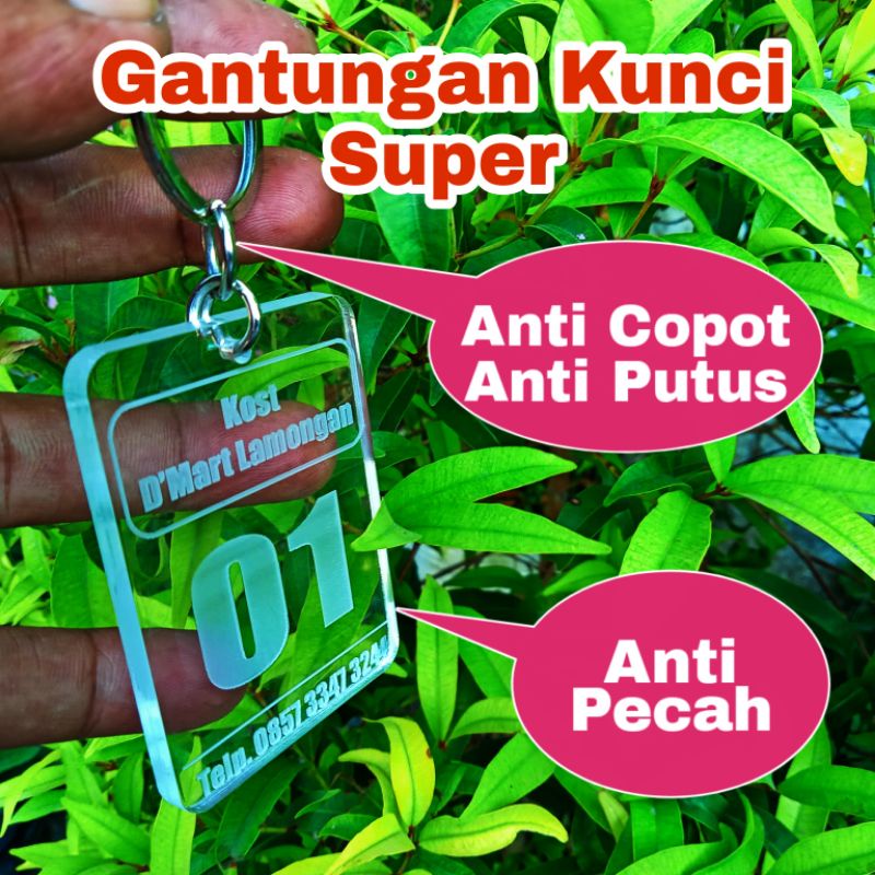 Gantungan Kunci HOTEL, RUMAH KOST terkuat Tebal Awet Anti Putus Thick Strong Durable Long Lasting Key Chain