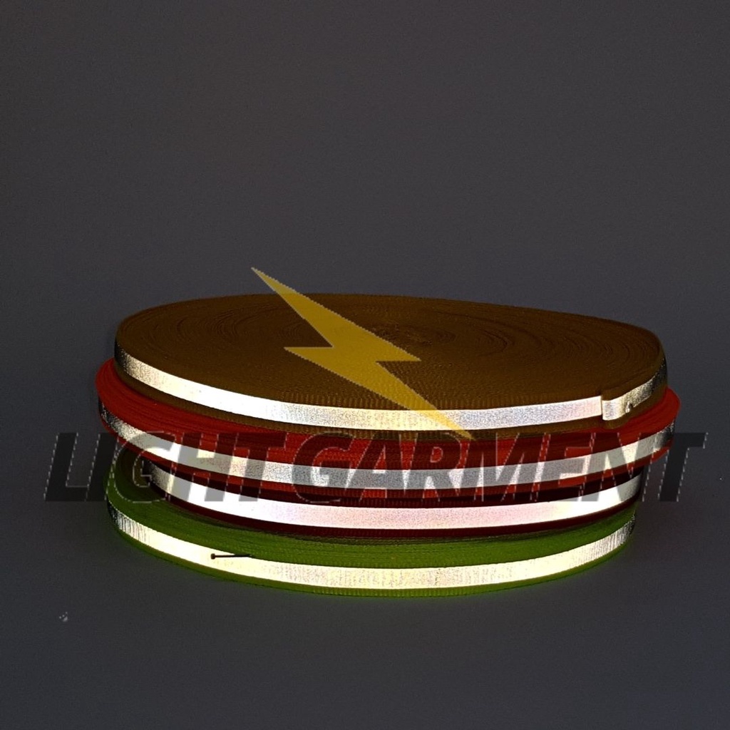 Pita Scotchlite GRADE A Skotlet Scotlight Reflektor 1 cm isi 50 meter / Reflektif Kombinasi Mix Warna Baju Safety