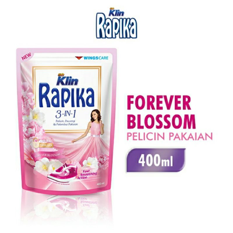 rapika pelicin dan pewangi pakaian forever blossom 400ml