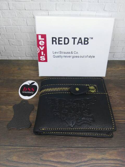 Dompet Kulit Levis 804 / Dompet Pria Lipat Kulit Asli Murah