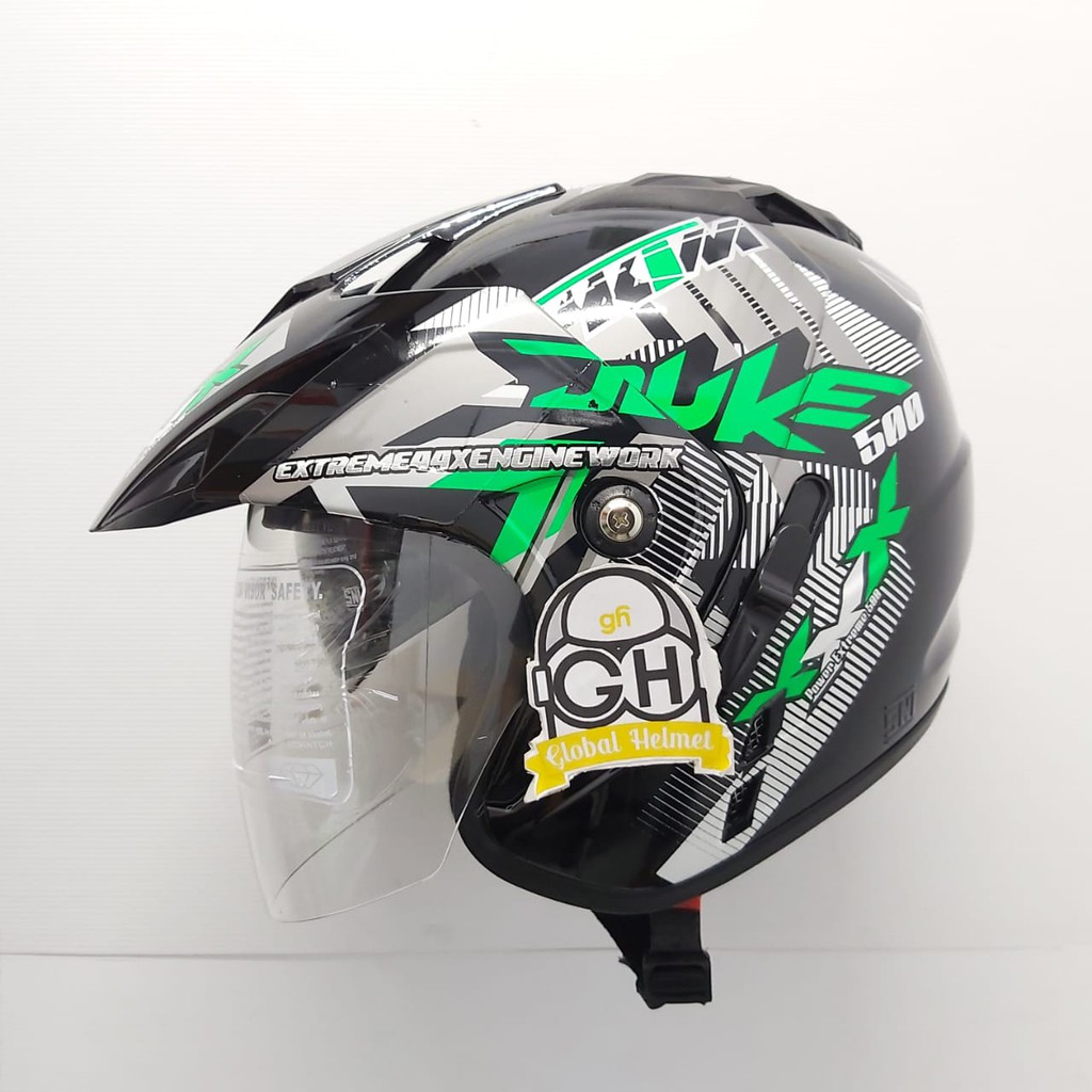 HELM HALFFACE MURAH DOUBLE VISOR HELM MURAH 2 KACA