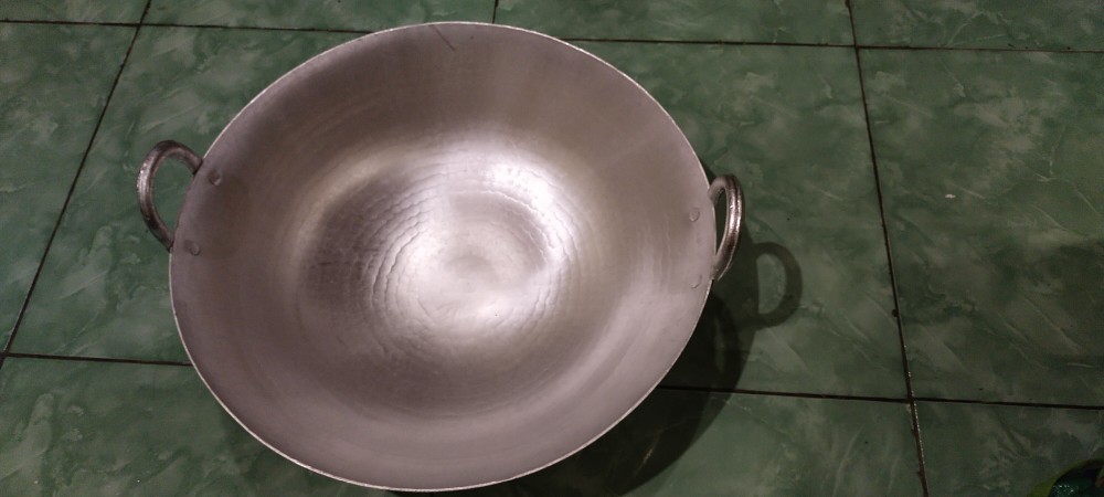 Murah Wajan Alumunium Asli Garut Diameter 43cm, Original Handmade & Home Industri, Tebal, Anti Karat