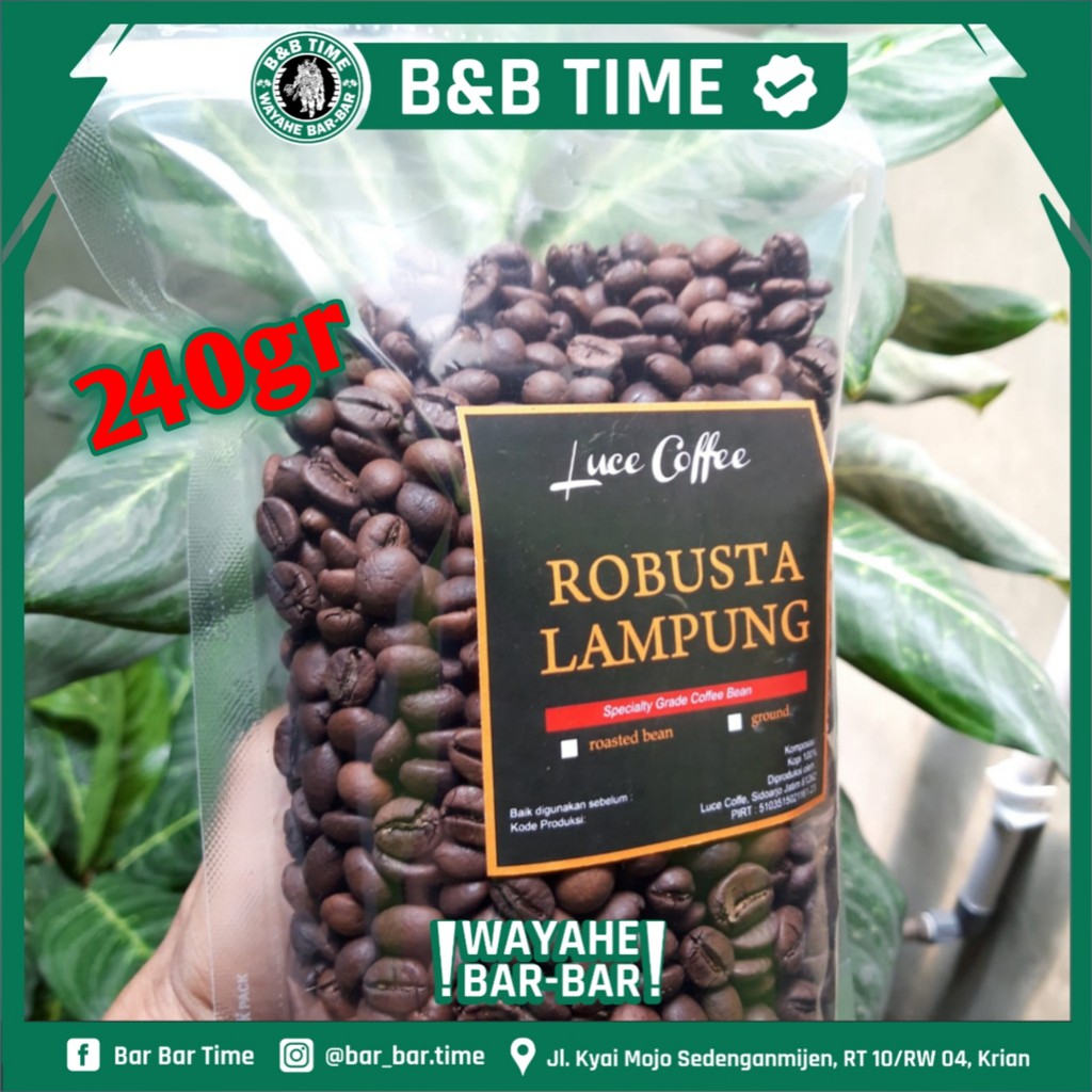 

[ORIGINAL] Kopi Robusta LAMPUNG 240gr - Biji atau Bubuk